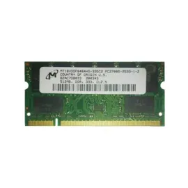 Micron MT16VDDF6464HG-335C2 512MB DDR SoDimm Laptop Memory