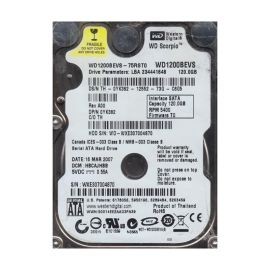 Western Digital WD1200BEVS-75RST0 Scorpio 120GB SATA 1.5Gb/s Laptop Hard Drive