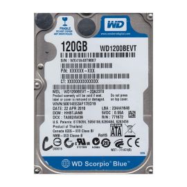 Western Digital WD1200BEVT-22A23T0 Scorpio Blue 120GB SATA 3Gb/s Laptop Hard Drive