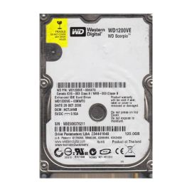 Western Digital WD1200VE-00KWT0 Scorpio 120GB EIDE Laptop Hard Drive