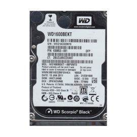Western Digital WD1600BEKT-66PVMT0 Scorpio Black 160GB SATA 3Gb/s Desktop Hard Drive