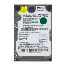 Western Digital WD1600BEVS-60UST0 Scorpio Blue 160GB SATA 1.5Gb/s Laptop Hard Drive