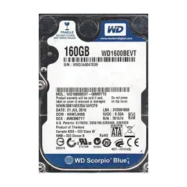 Western Digital WD1600BEVT-00M9YT0 Scorpio Blue 160GB SATA 3Gb/s Laptop Hard Drive