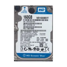 Western Digital WD1600BEVT-16A23T0 Scorpio Blue 160GB SATA 3Gb/s Laptop Hard Drive