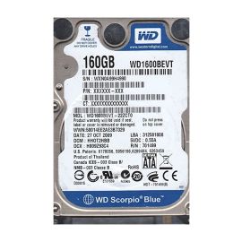 Western Digital WD1600BEVT-22ZCT0 Scorpio Blue 160GB SATA 3Gb/s Laptop Hard Drive