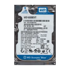 Western Digital WD1600BEVT-60A23T0 Scorpio Blue 160GB SATA 3Gb/s Laptop Hard Drive