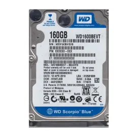 Western Digital WD1600BEVT-80A23T0 Scorpio Blue 160GB SATA 3Gb/s Laptop Hard Drive