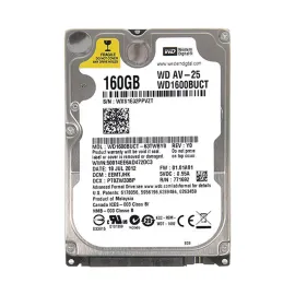 Western Digital WD1600BUCT-63TWBY0 AV-25 160GB SATA 3Gb/s Laptop Hard Drive