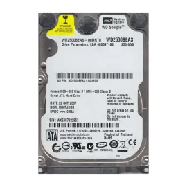Western Digital WD2500BEAS-00URT0 Scorpio 250GB SATA 1.5Gb/s Laptop Hard Drive