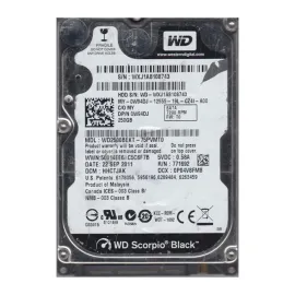 Western Digital WD2500BEKT-75PVMT0 Scorpio Black 250GB SATA 3Gb/s Desktop Hard Drive