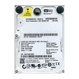 Western Digital WD2500BEVS-00VAT0 Scorpio Blue 250GB SATA 1.5Gb/s Laptop Hard Drive