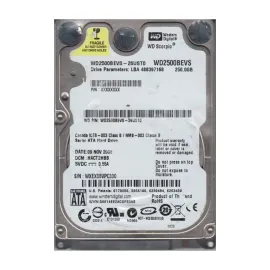 Western Digital WD2500BEVS-26UST0 Scorpio Blue 250GB SATA 1.5Gb/s Laptop Hard Drive