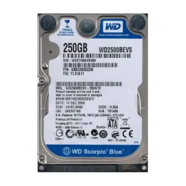 Western Digital WD2500BEVS-26VAT0 Scorpio Blue 250GB SATA 1.5Gb/s Laptop Hard Drive