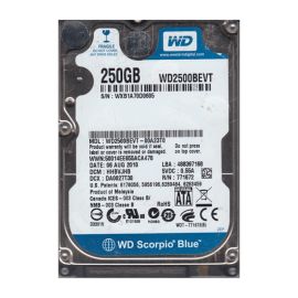 Western Digital WD2500BEVT-00A23T0 Scorpio Blue 250GB SATA 3Gb/s Laptop Hard Drive