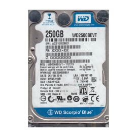 Western Digital WD2500BEVT-11ZCT0 Scorpio Blue 250GB SATA 3Gb/s Laptop Hard Drive