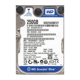 Western Digital WD2500BEVT-22ZCT0 Scorpio Blue 250GB SATA 3Gb/s Laptop Hard Drive