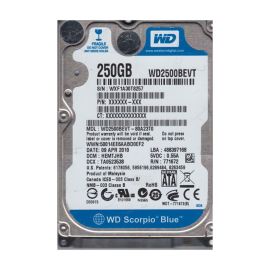 Western Digital WD2500BEVT-80A23T0 Scorpio Blue 250GB SATA 3Gb/s Laptop Hard Drive