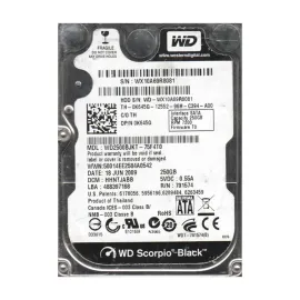 Western Digital WD2500BJKT-75F4T0 Scorpio Black 250GB SATA 3Gb/s Desktop Hard Drive