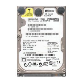 Western Digital WD2500BMVS 250GB SATA 3Gb/s Laptop Hard Drive