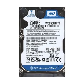 Western Digital WD2500BPVT-22JJ5T0 Scorpio Blue 250GB SATA 3Gb/s Laptop Hard Drive