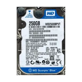 Western Digital WD2500BPVT-80ZEST0 Scorpio Blue 250GB SATA 3Gb/s Laptop Hard Drive