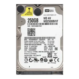 Western Digital WD2500BVVT-63A26Y0 AV 250GB SATA 3Gb/s Laptop Hard Drive