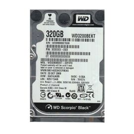 Western Digital WD3200BEKT-22F3T0 Scorpio Black 320GB SATA 3Gb/s Desktop Hard Drive