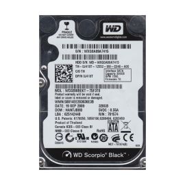 Western Digital WD3200BEKT-75F3T0 Scorpio Black 320GB SATA 3Gb/s Desktop Hard Drive