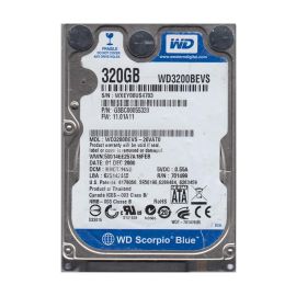 Western Digital WD3200BEVS-26VAT0 Scorpio Blue 320GB SATA 1.5Gb/s Laptop Hard Drive