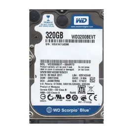 Western Digital WD3200BEVT-00A0RT0 Scorpio Blue 320GB SATA 3Gb/s Laptop Hard Drive