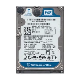 Western Digital WD3200BEVT-75A23T0 Scorpio Blue 320GB SATA 3Gb/s Laptop Hard Drive