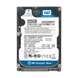Western Digital WD3200BPVT-00A1YT0 Scorpio Blue 320GB SATA 3Gb/s Laptop Hard Drive