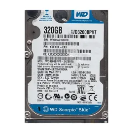 Western Digital WD3200BPVT-24ZEST0 Scorpio Blue 320GB SATA 3Gb/s Laptop Hard Drive