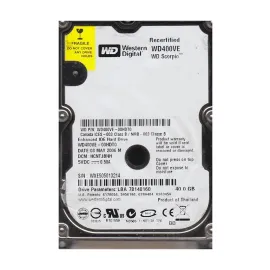 Western Digital WD400VE-00HDT0 Scorpio 40GB EIDE Laptop Hard Drive