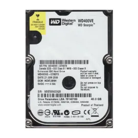 Western Digital WD400VE-07HDT0 Scorpio 40GB EIDE Laptop Hard Drive