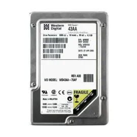 Western Digital WD43AA-75AF Caviar 4.3GB IDE Ultra ATA / 66 Server Hard Drive