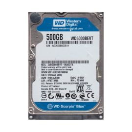 Western Digital WD5000BEVT-00A03T0 Scorpio Blue 500GB SATA 3Gb/s Laptop Hard Drive