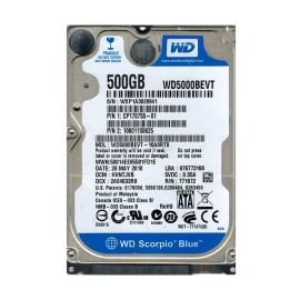 Western Digital WD5000BEVT-16A0RT0 Scorpio Blue 500GB SATA 3Gb/s Laptop Hard Drive