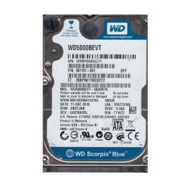 Western Digital WD5000BEVT-60A0RT0 Scorpio Blue 500GB SATA 3Gb/s Desktop Hard Drive