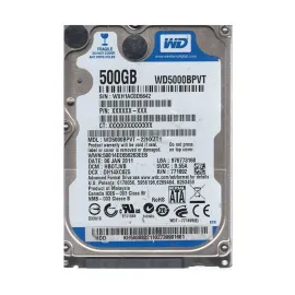 Western Digital WD5000BPVT-22HXZT1 Scorpio Blue 500GB SATA 3Gb/s Laptop Hard Drive
