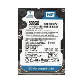 Western Digital WD5000BPVT-22HXZT3 Scorpio Blue 500GB SATA 3Gb/s Laptop Hard Drive