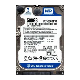 Western Digital WD5000BPVT-35HXZT1 Scorpio Blue 500GB SATA 3Gb/s Laptop Hard Drive