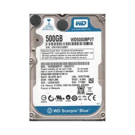 Western Digital WD5000BPVT-55HXZT2 Scorpio Blue 500GB SATA 3Gb/s Laptop Hard Drive