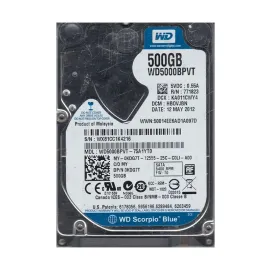 Western Digital WD5000BPVT-75A1YT0 Scorpio Blue 500GB SATA 3Gb/s Laptop Hard Drive