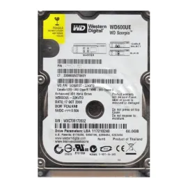 Western Digital WD600UE-22KVT0 Scorpio 60GB EIDE Laptop Hard Drive