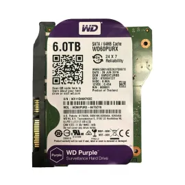 Western Digital WD60PURX-64T0ZY0 Purple 6TB SATA 6Gb/s Desktop Hard Drive