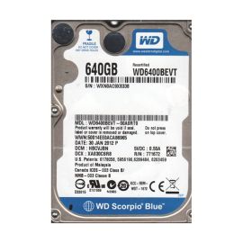 Western Digital WD6400BEVT-00A0RT0 Scorpio Blue 640GB SATA 3Gb/s Laptop Hard Drive
