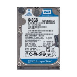 Western Digital WD6400BEVT-80A0RT1 Scorpio Blue 640GB SATA 3Gb/s Laptop Hard Drive