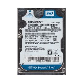 Western Digital WD6400BPVT-24HXZT1 Scorpio Blue 640GB SATA 3Gb/s Laptop Hard Drive