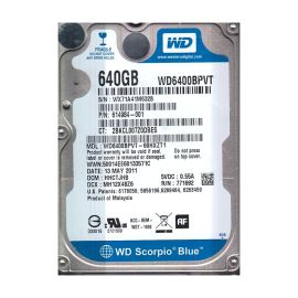 Western Digital WD6400BPVT-60HXZT1 Scorpio Blue 640GB SATA 3Gb/s Laptop Hard Drive